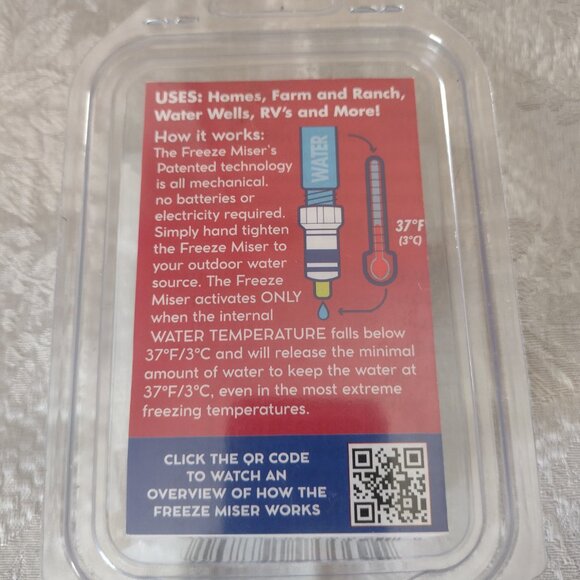NEW – Freeze Miser Single Pack - Outdoor Faucet Freeze Protection - Picture 2 of 4